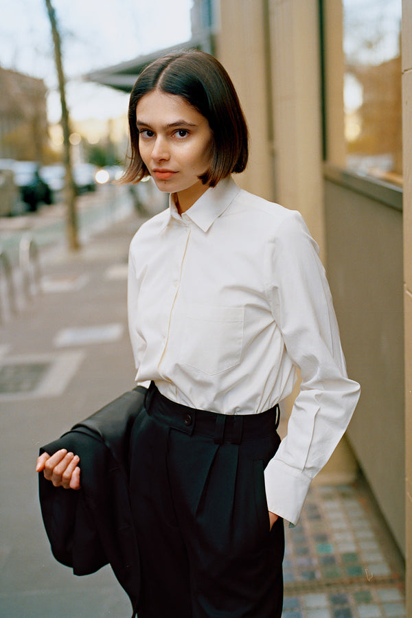 Mirka Japanese White Cotton Shirt