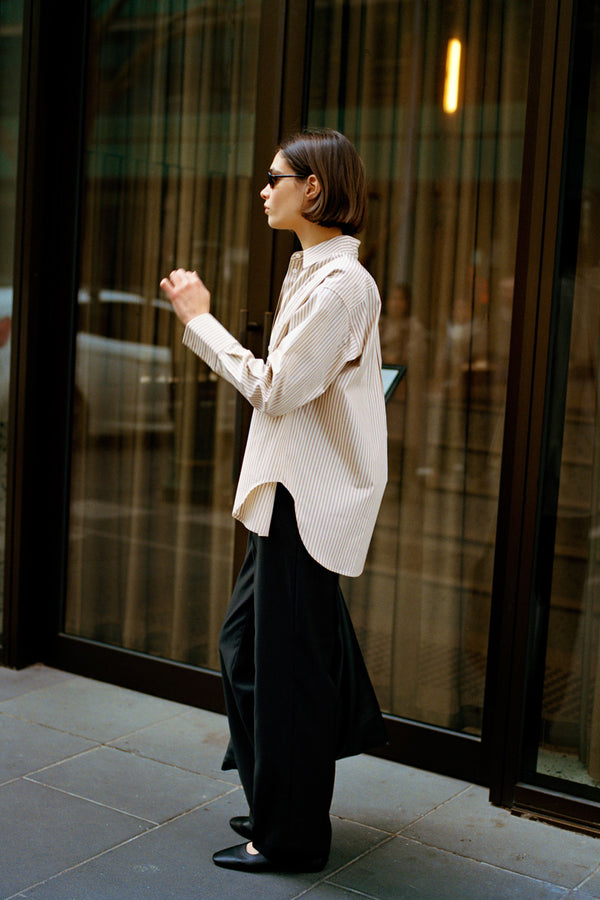 Recently in stock - Agnes Japanese Black Wool Twill Pants