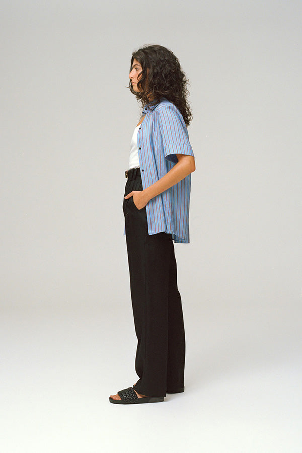 Yu Tailored Black Japanese Linen Pants