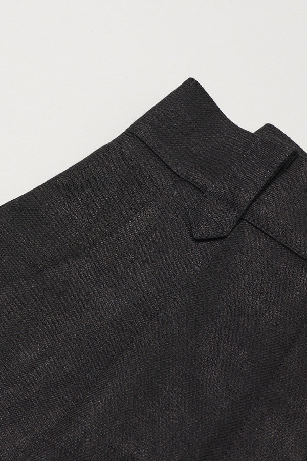 Ada Black Linen Shorts – CAVES COLLECT