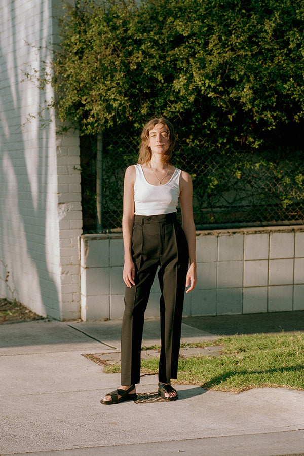 Recently Back In Stock - Kate Black Japanese Twill Wool Pants