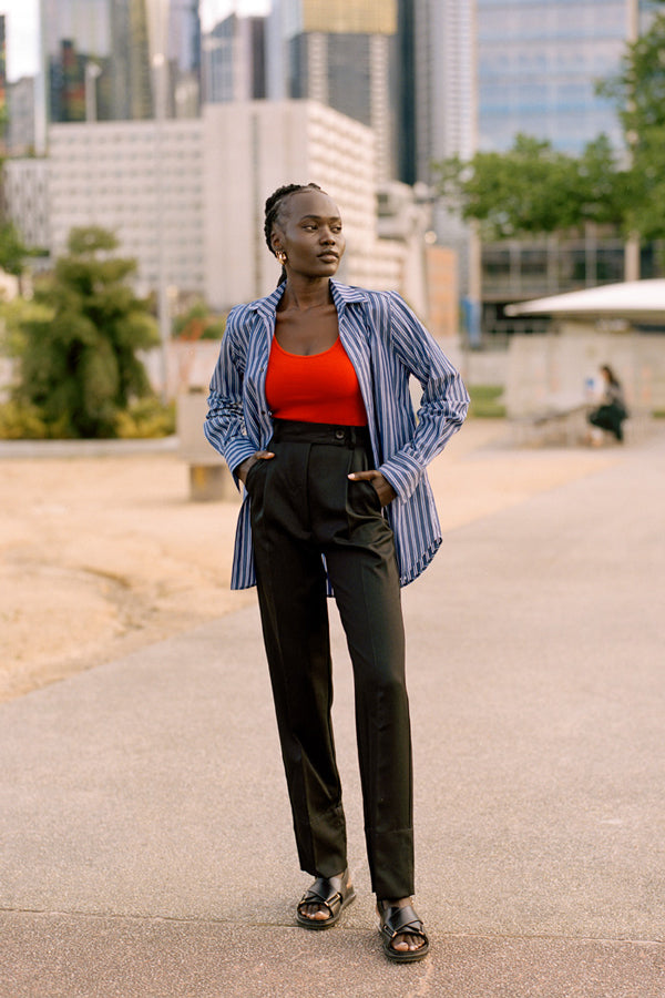 Recently Back In Stock - Kate Black Japanese Twill Wool Pants