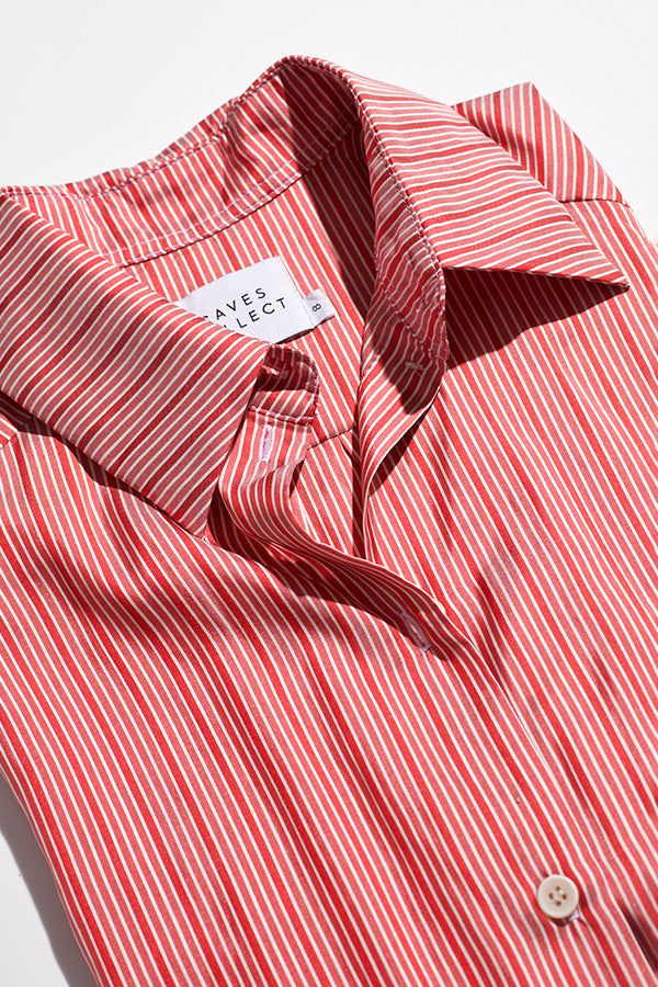 Leo Red Stripe Italian Silk Shirt - LIMITED EDITION