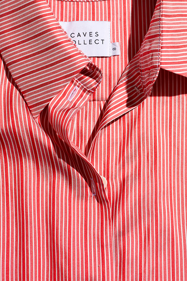 Leo Red Stripe Italian Silk Shirt - LIMITED EDITION