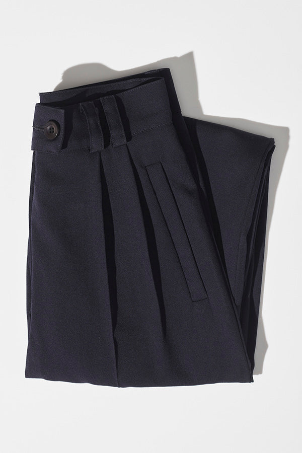 Yu Tailored Navy Japanese Twill Wool Pants