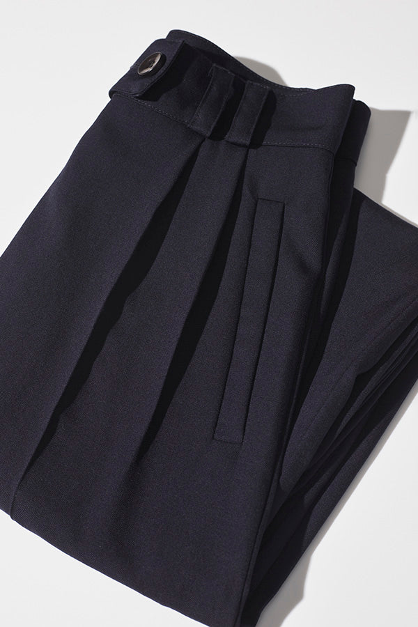 Yu Tailored Navy Japanese Twill Wool Pants