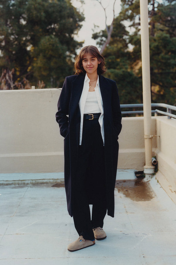 James Navy Italian Wool Coat