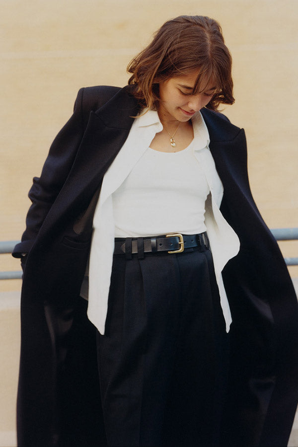 James Navy Italian Wool Coat