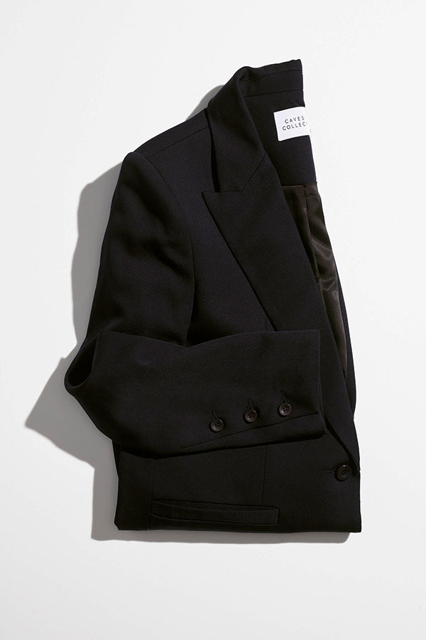Recently Back In Stock - Fred Black Japanese Twill Wool Blazer
