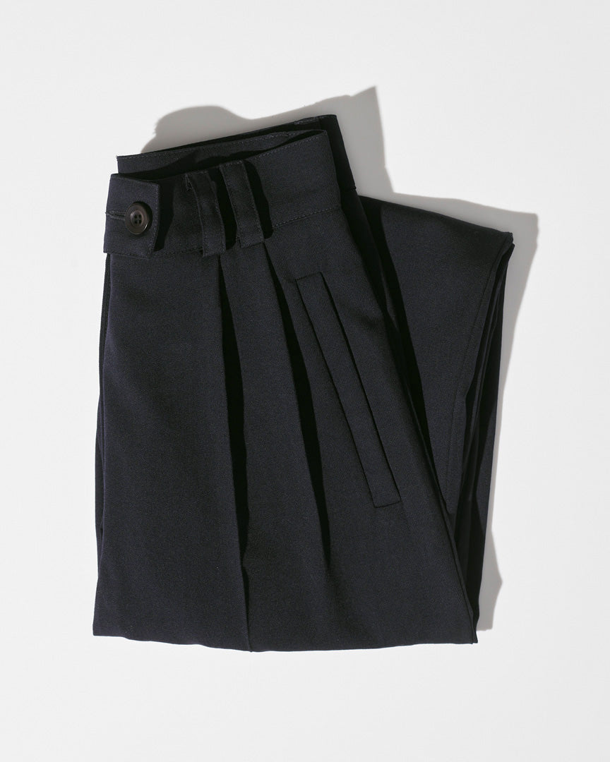 Yu Tailored Black Japanese Twill Wool Pants